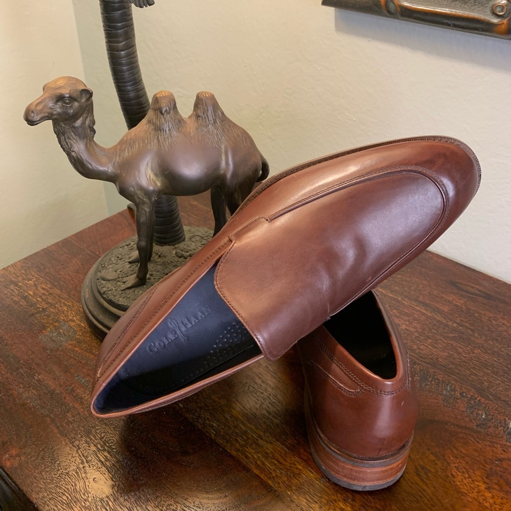 Cole Haan Jay Grand 2 Gore Leather Loafer Woodbury Brown Men Size 11